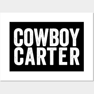 Cowboy Carter - Text Style White Font Posters and Art